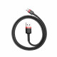 Кабель Baseus Cafule Cable USB For Type-C 3A 1m Red+Black (CATKLF-B91)