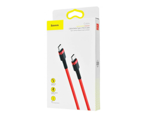 Кабель Baseus Cafule USB Cable Type-C-Type-C 3A 1m Red (CATKLF-G09)