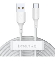 Кабель Baseus Simple Wisdom Data Cable Kit USB to Type-C 5A (2PCS/Set）1.5m White (TZCATZJ-02)