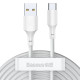 Кабель Baseus Simple Wisdom Data Cable Kit USB to Type-C 5A (2PCS/Set）1.5m White (TZCATZJ-02)