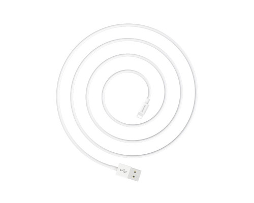 Кабель BOROFONE BX22 USB to iP 2.4A, 1m, PVC, РС connectors, White (BX22LW)