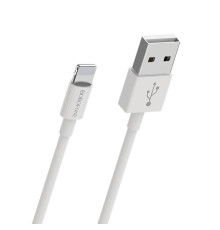 Кабель BOROFONE BX22 USB to iP 2.4A, 1m, PVC, РС connectors, White (BX22LW)