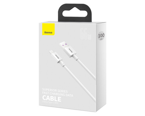 Кабель Baseus Superior Series USB to Type-C 66W 1m White (CATYS-02)