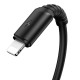 Кабель BOROFONE BX47 USB to iP 2.4A, 1m, PVC, PVC connectors, Black (BX47LB)
