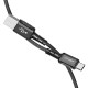 Кабель ACEFAST C1-04 USB to Type-C 3A, 1.2m, nylon aluminum connectors, Black (AFC1-04B)