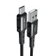 Кабель ACEFAST C1-04 USB to Type-C 3A, 1.2m, nylon aluminum connectors, Black (AFC1-04B)