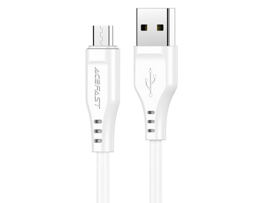 Кабель ACEFAST C3-09 USB to Micro 2,4A, 1.2m, TPE, TPE connectors, White (AFC3-09W)