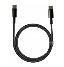 Кабель Baseus Tungsten Gold Fast Charging Data Cable Type-C to Type-C 100W 2m Black (CATWJ-A01)