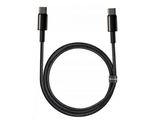 Кабель Baseus Tungsten Gold Fast Charging Data Cable Type-C to Type-C 100W 2m Black (CATWJ-A01)