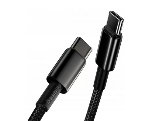 Кабель Baseus Tungsten Gold Fast Charging Data Cable Type-C to Type-C 100W 2m Black (CATWJ-A01)