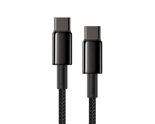 Кабель Baseus Tungsten Gold Fast Charging Data Cable Type-C to Type-C 100W 2m Black (CATWJ-A01)