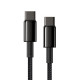 Кабель Baseus Tungsten Gold Fast Charging Data Cable Type-C to Type-C 100W 2m Black (CATWJ-A01)