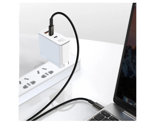 Кабель Baseus Tungsten Gold Fast Charging Data Cable Type-C to Type-C 100W 2m Black (CATWJ-A01)