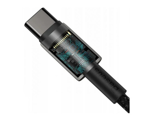 Кабель Baseus Tungsten Gold Fast Charging Data Cable Type-C to Type-C 100W 2m Black (CATWJ-A01)