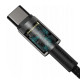 Кабель Baseus Tungsten Gold Fast Charging Data Cable Type-C to Type-C 100W 2m Black (CATWJ-A01)