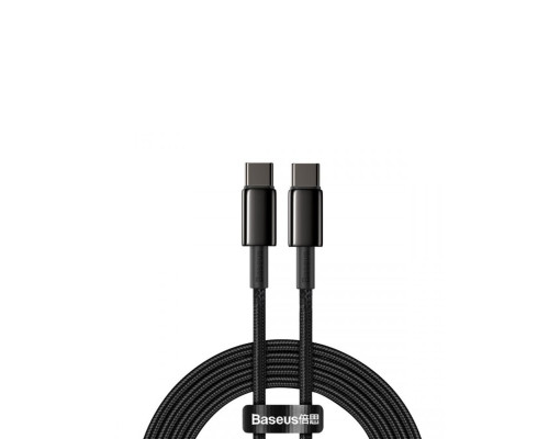 Кабель Baseus Tungsten Gold Fast Charging Data Cable Type-C to Type-C 100W 2m Black (CATWJ-A01)