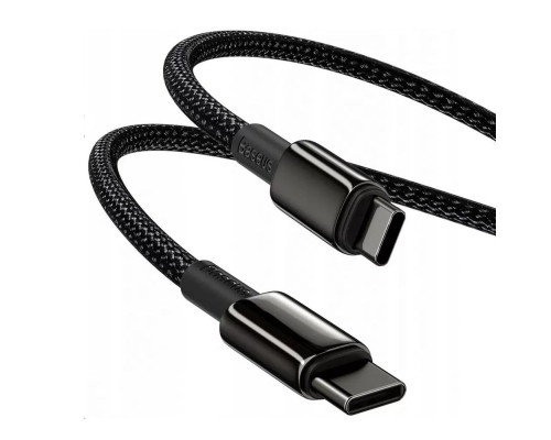 Кабель Baseus Tungsten Gold Fast Charging Data Cable Type-C to Type-C 100W 2m Black (CATWJ-A01)