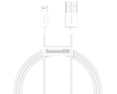 Кабель Baseus Superior Series Fast Charging Data Cable USB to iP 2.4A 2m White (CALYS-C02)