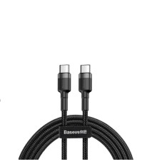 Кабель Baseus Cafule PD2.0 100W flash charging USB Type-C-Type-C cable (20V 5A) 2m Gray+Black (CATKLF-ALG1)
