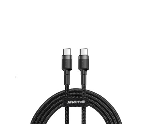 Кабель Baseus Cafule PD2.0 100W flash charging USB Type-C-Type-C cable (20V 5A) 2m Gray+Black (CATKLF-ALG1)