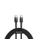 Кабель Baseus Cafule PD2.0 100W flash charging USB Type-C-Type-C cable (20V 5A) 2m Gray+Black (CATKLF-ALG1)