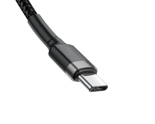Кабель Baseus Cafule PD2.0 100W flash charging USB Type-C-Type-C cable (20V 5A) 2m Gray+Black (CATKLF-ALG1)