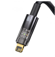 Кабель Baseus Explorer Series Auto Power-Off Fast Charging Data Cable USB to IP 2.4A 2m Black (CATS000501)