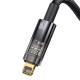 Кабель Baseus Explorer Series Auto Power-Off Fast Charging Data Cable USB to IP 2.4A 2m Black (CATS000501)