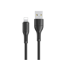 Кабель Usams US-SJ500 U68 Lightning Charging & Data Cable 1m Black (SJ500USB01)