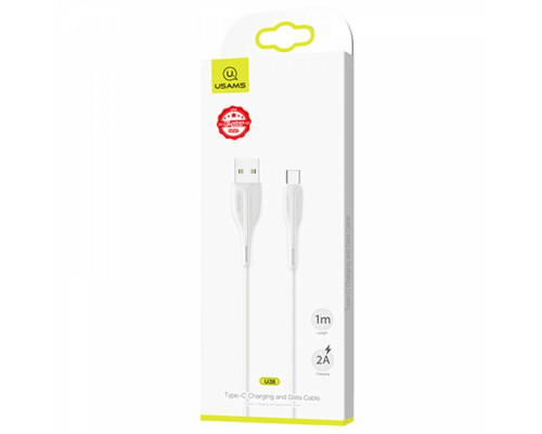 Кабель Usams US-SJ372 U38 Type-C Charging and Data Cable 1m White (SJ372USB02)