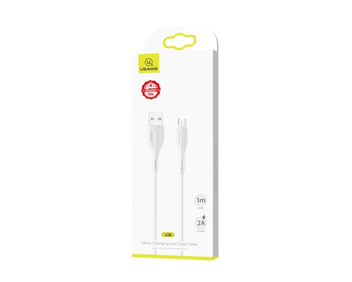 Кабель Usams US-SJ373 U38 Micro Charging and Data Cable 1m White (SJ373USB02)