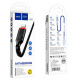 Кабель HOCO X59 USB to iP 2.4A, 1m, nylon, TPE connectors, Black (6931474744869)