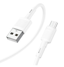 Кабель HOCO X83 USB to Micro 2.4A, 1m, PVC, PVC connectors, White (6931474770899)
