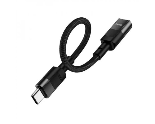 Кабель HOCO U107 Type-C male to iP female adapter cable(L=0.1m) Black (6931474789983)