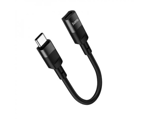 Кабель HOCO U107 Type-C male to iP female adapter cable(L=0.1m) Black (6931474789983)