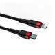 Кабель Baseus Cafule Cable Type-C to iP PD 20W 1m Red+Black (CATLKLF-91)