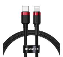 Кабель Baseus Cafule Cable Type-C to iP PD 20W 1m Red+Black (CATLKLF-91)