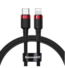 Кабель Baseus Cafule Cable Type-C to iP PD 20W 1m Red+Black (CATLKLF-91)