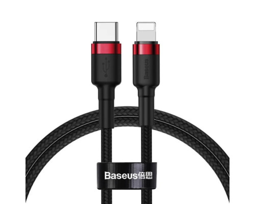 Кабель Baseus Cafule Cable Type-C to iP PD 20W 1m Red+Black (CATLKLF-91)