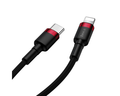 Кабель Baseus Cafule Cable Type-C to iP PD 20W 1m Red+Black (CATLKLF-91)