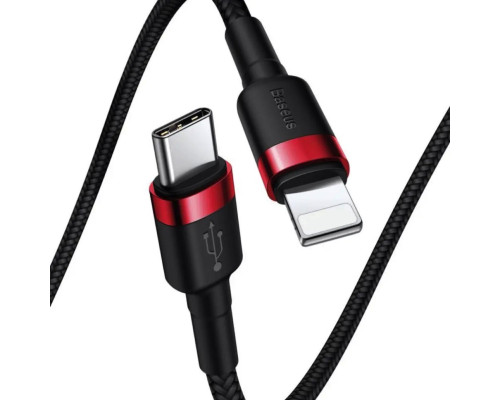 Кабель Baseus Cafule Cable Type-C to iP PD 20W 1m Red+Black (CATLKLF-91)