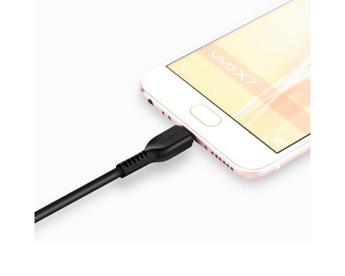 Кабель HOCO X20 USB to Micro 2A, 3m, PVC, TPE connectors, Black (6957531068945)
