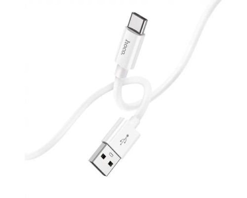 Кабель HOCO X87 Magic silicone charging data cable for Type-C White (6931474783240)