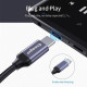 Адаптер Essager E01 Type c to 3.5mm Jack Headphone Adapter grey (EZJE01-0G) (EZJE01-0G)