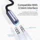 Адаптер Essager E01 Type c to 3.5mm Jack Headphone Adapter grey (EZJE01-0G) (EZJE01-0G)