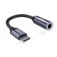 Адаптер Essager E01 Type c to 3.5mm Jack Headphone Adapter grey (EZJE01-0G) (EZJE01-0G)