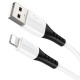 Кабель HOCO X82 USB to iP 2.4A, 1m, silicone, silicone connectors, White (6931474768544)