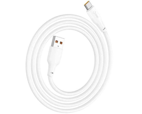 Кабель HOCO X93 USB to Type-C 27W, 1m, TPE, TPE connectors, White (6931474790675)