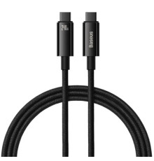 Кабель Baseus Tungsten Gold Fast Charging Data Cable Type-C to Type-C 240W 1m Black (CAWJ040001)