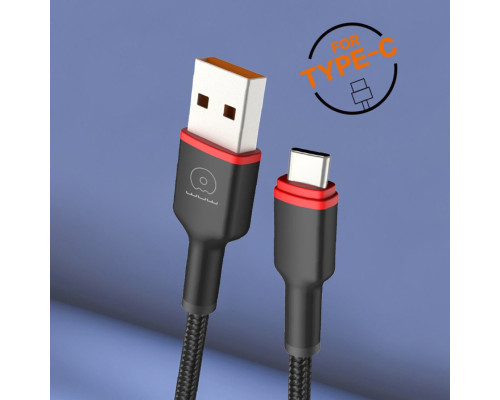 Кабель WUW-X203 USB Type-C 2,4A 1m black (6972573336203)